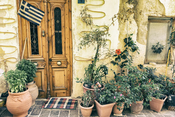 Fototapeta na wymiar old town in Chania on Crete, Greece
