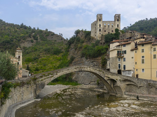Fototapeta na wymiar Beautiful medieval villages Dolceaqua in Liguria, Italy