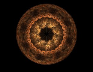 Abstract fractal patterns and shapes. Fractal texture for prints.