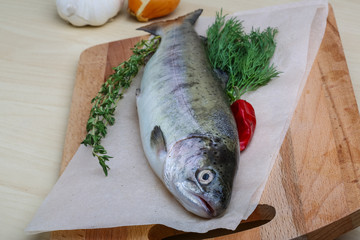 Raw trout