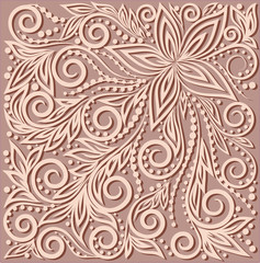 beautiful floral pattern, a design element in the old style.