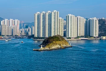Fotobehang Appartments in Aberdeen Hong Kong © Igor Groshev