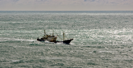 Obraz premium Commercial fishing trawler boat