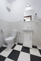 Fototapeta na wymiar Small and compact bathroom