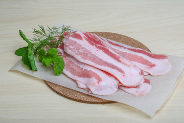 Raw bacon