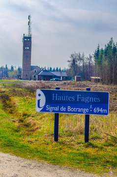 View over the highest point in belgium - signal de botrange.