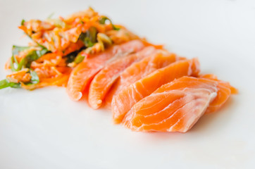 Salmon sashimi