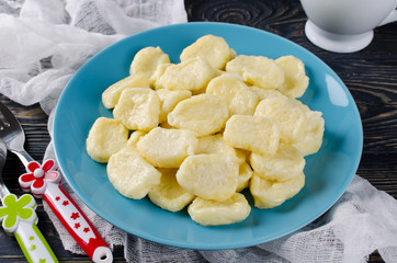 Lazy dumplings of cottage cheese