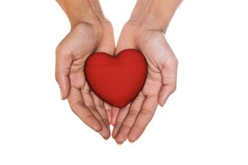 Obraz premium red heart in hands