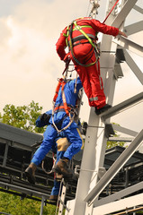 Mannrettung am Mast / Klettern