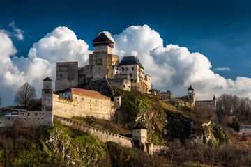 Tuinposter Kasteel Castle Trencin in Slovakia