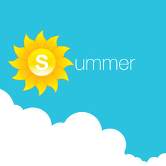 Summer and Blue Sky Background