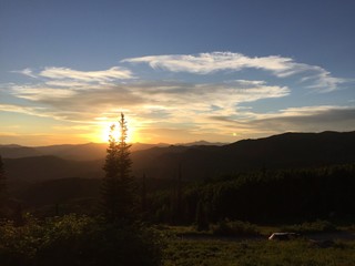 sunset over Steamboat Springs, Colorado