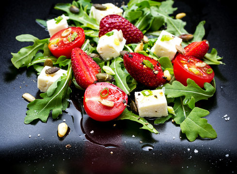 Strawberry Tomato Salad With Feta Cheese