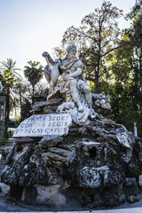 Fountain in Botanic Garden of Palermo