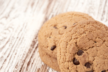 oat cookies on wooden table