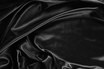 Black silk fabric