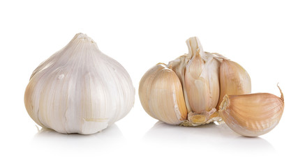  garlic on white background