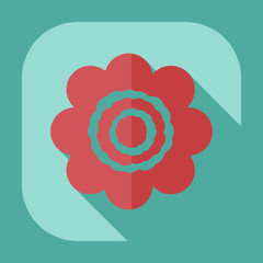 Flat modern design with shadow icon flower