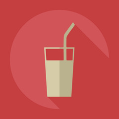 Flat modern design with shadow icons coffee