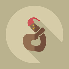 Flat modern design with shadow icons turd, faeces