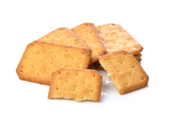 Cracker isolated on  over white background