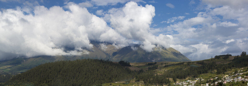 Panorama landscape of Otavalo, Ecuador