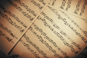 Naklejka premium Music notes background