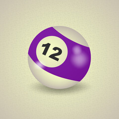 set of billiard balls, billiards, American ball number 12