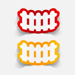 paper sticker: Wooden fence