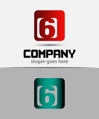 Number six 6 logo icon
