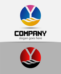 Fototapeta premium Letter y logo icon design template elements 