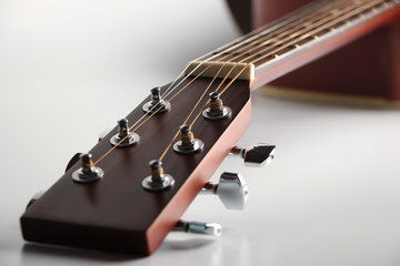 Fototapeta na wymiar Acoustic guitar headstock