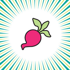 Vegetable red bell pepper (capsicum) ,vector icon