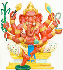 God of success 1 of 32 posture. Indian or Hindu God Ganesha avat