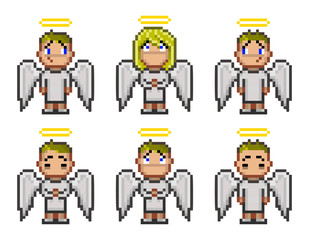 Pixel angels for game