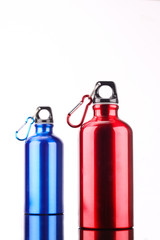 steel bottle isolated on white background