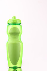 green bottle isolated on white background