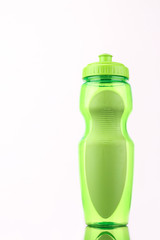 green bottle isolated on white background