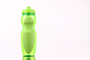 green bottle isolated on white background