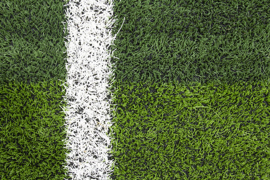 Photo Of A Green Synthetic Grass Sports Field With White Line Sh