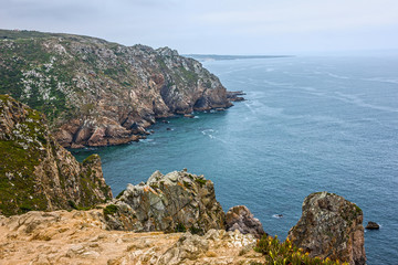 Fototapeta premium Ocean beach view, Cabo da Roca, Portugal