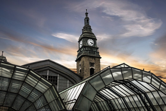 Hamburg, Germany. Building of railway station