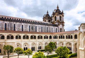 Fototapeta na wymiar Church Alcobaca Medieval Roman Catholic Monastery, Portugal