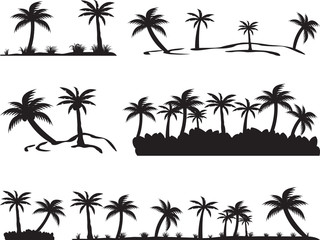 Fototapeta premium Tropical islands isolated on white