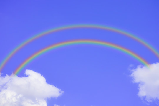 ダブルレインボー (double rainbow) Stock Illustration | Adobe Stock