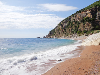 View of the sea in the sunny day