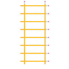 Abstract wooden yellow pencil ladder background