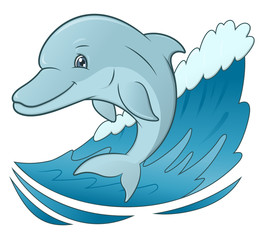 Smiling dolphin jumping 4