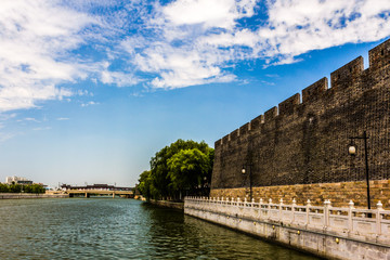 Fototapeta na wymiar Ancient Wall Pingmen gate Suzhou